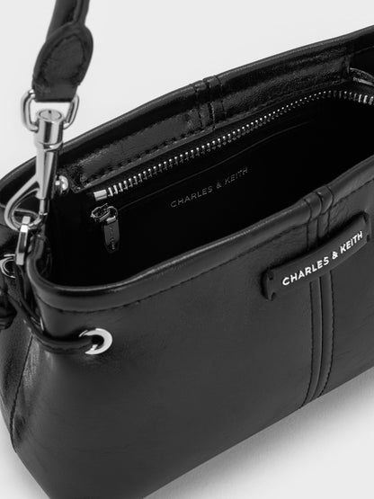 Noane Top Handle Bag - Noir | CHARLES & KEITH