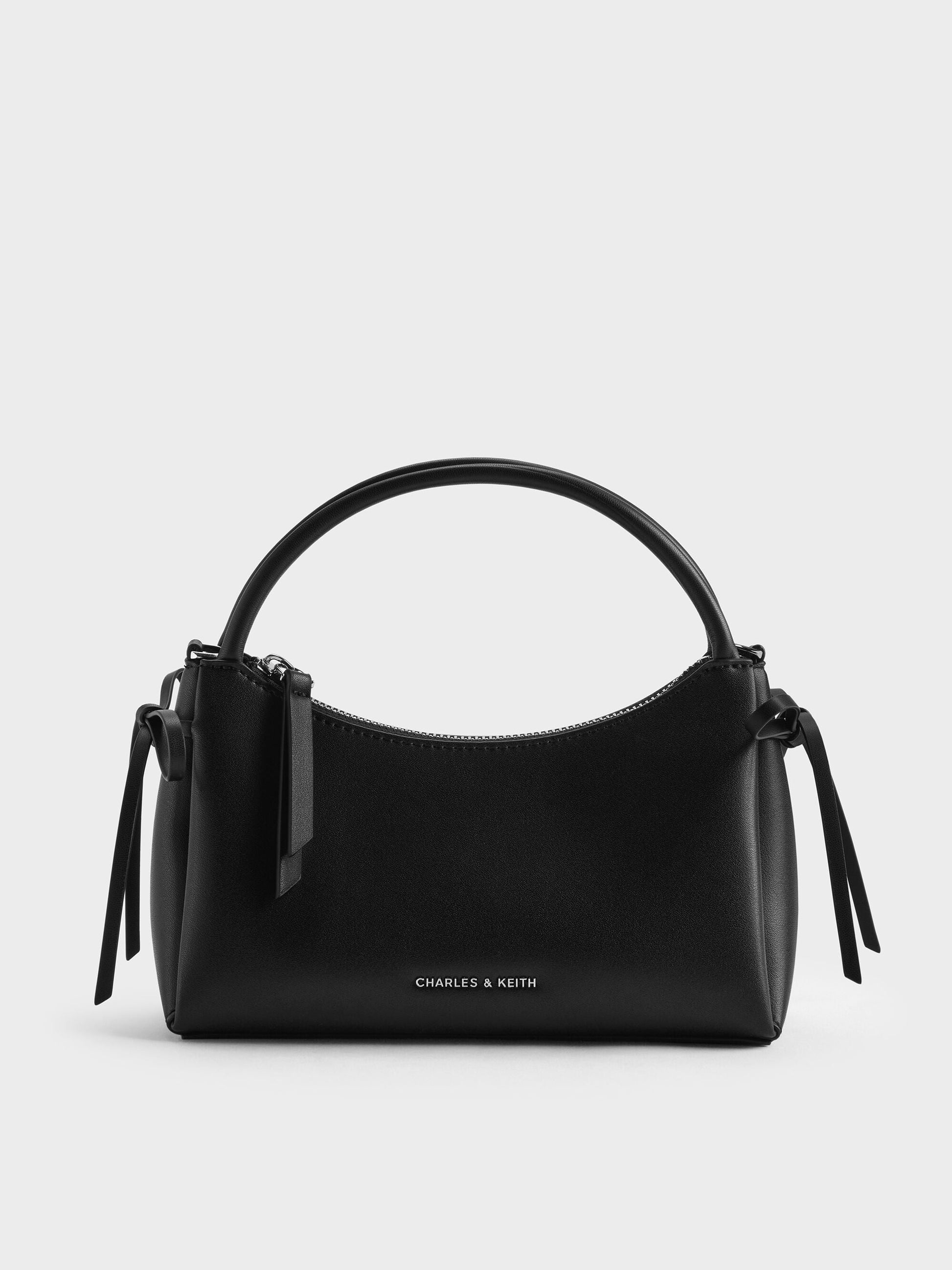 Hazel Bow Top Handle Bag - Noir | CHARLES & KEITH