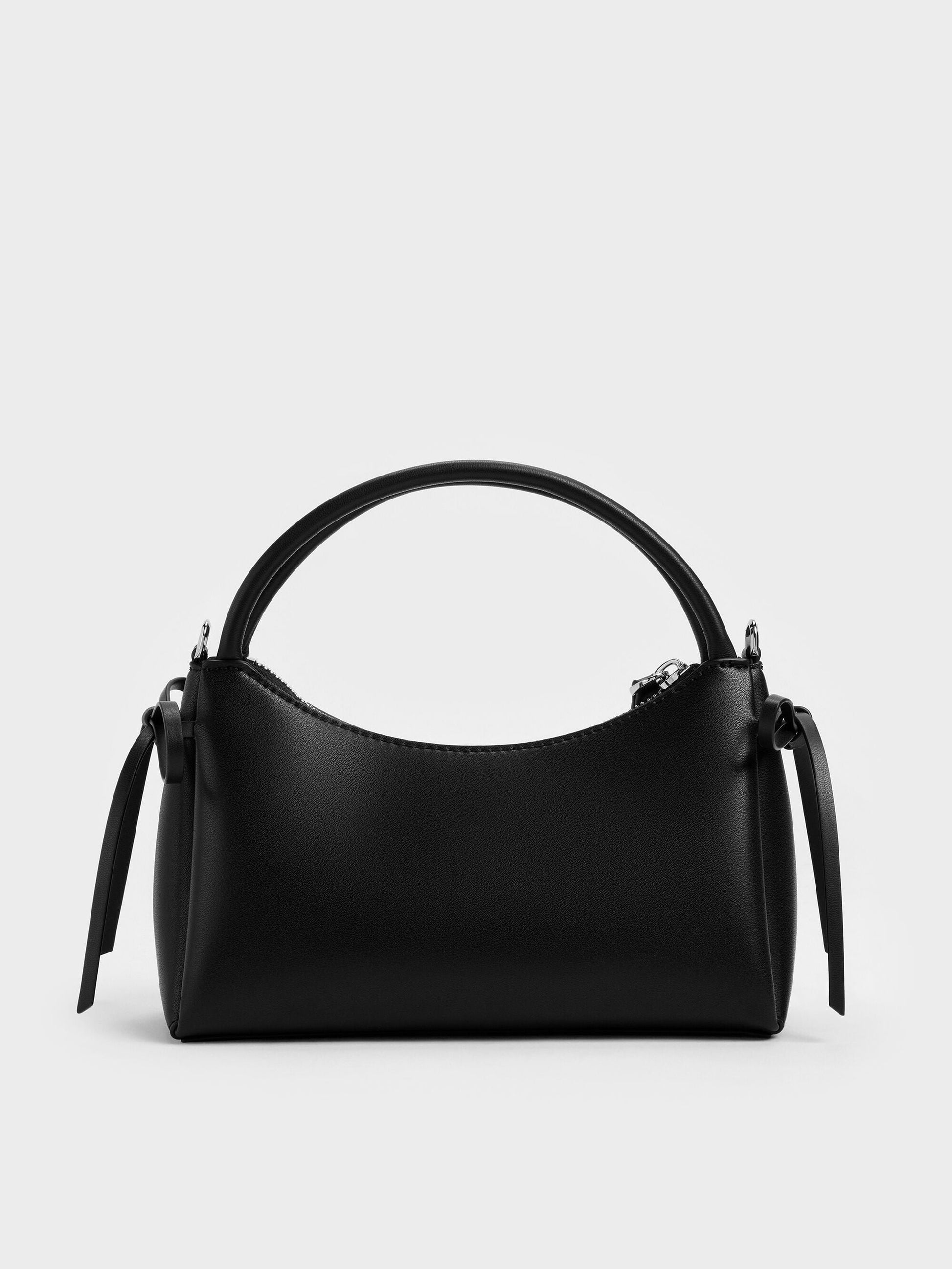 Hazel Bow Top Handle Bag - Noir | CHARLES & KEITH