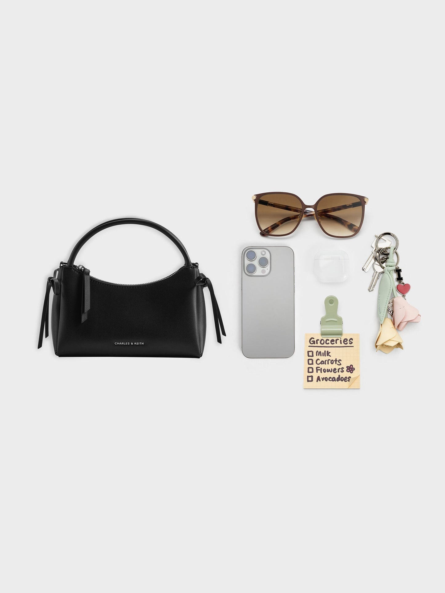 Hazel Bow Top Handle Bag - Noir | CHARLES & KEITH