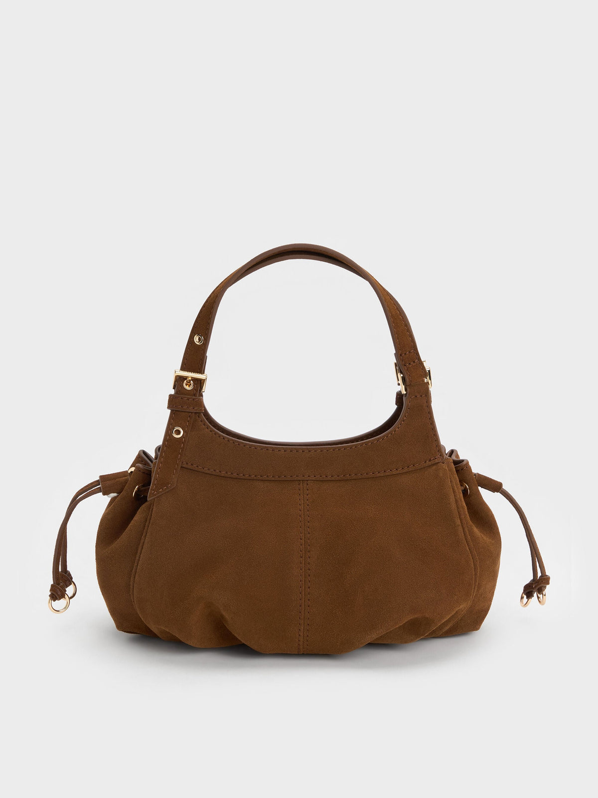 Mini Lillith Drawstring Bucket Bag - Pecan Brown | CHARLES & KEITH