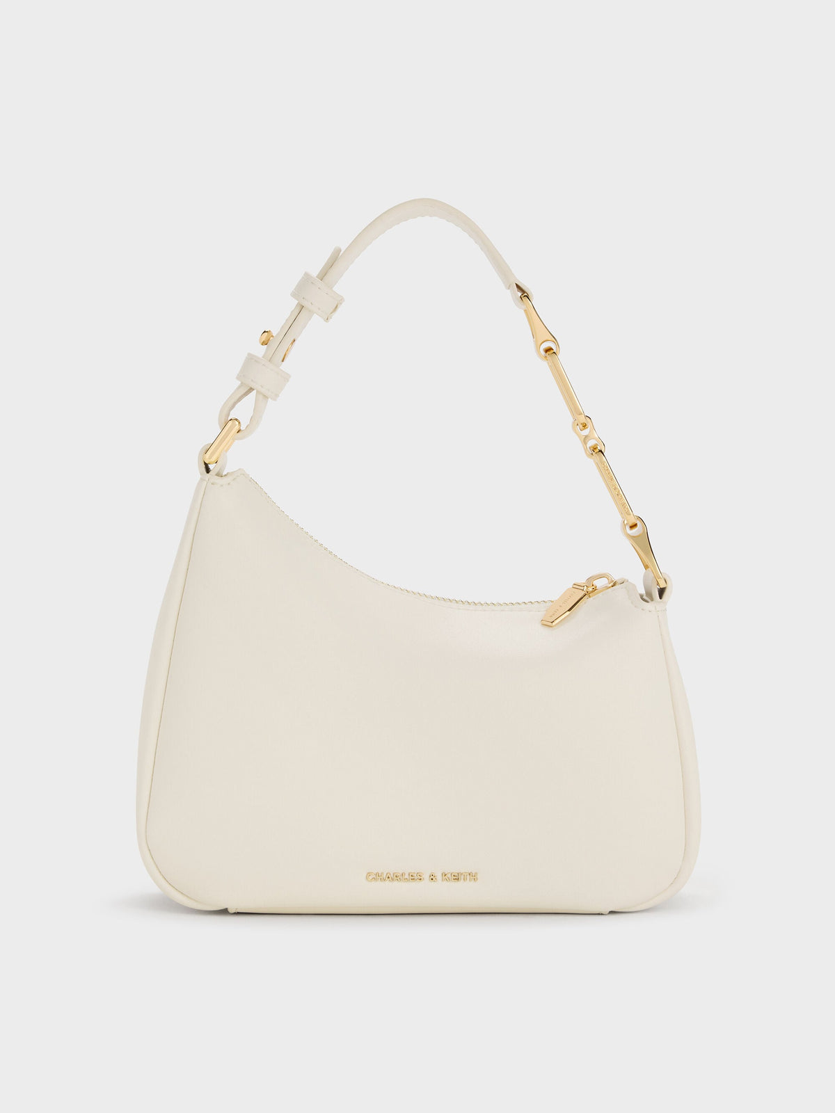 Mini Agatha Chain-Strap Shoulder Bag - Cream | CHARLES & KEITH