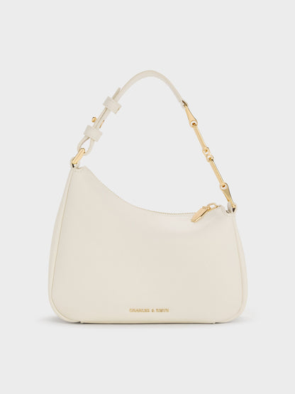 Mini Agatha Chain-Strap Shoulder Bag - Cream | CHARLES & KEITH