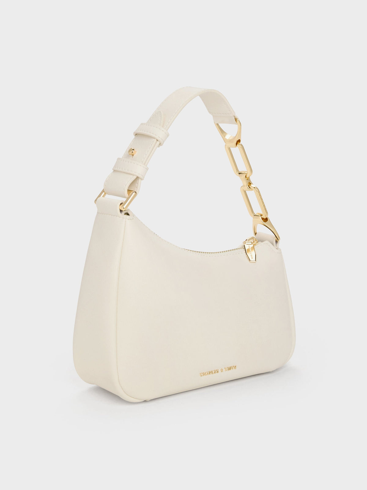Mini Agatha Chain-Strap Shoulder Bag - Cream | CHARLES & KEITH