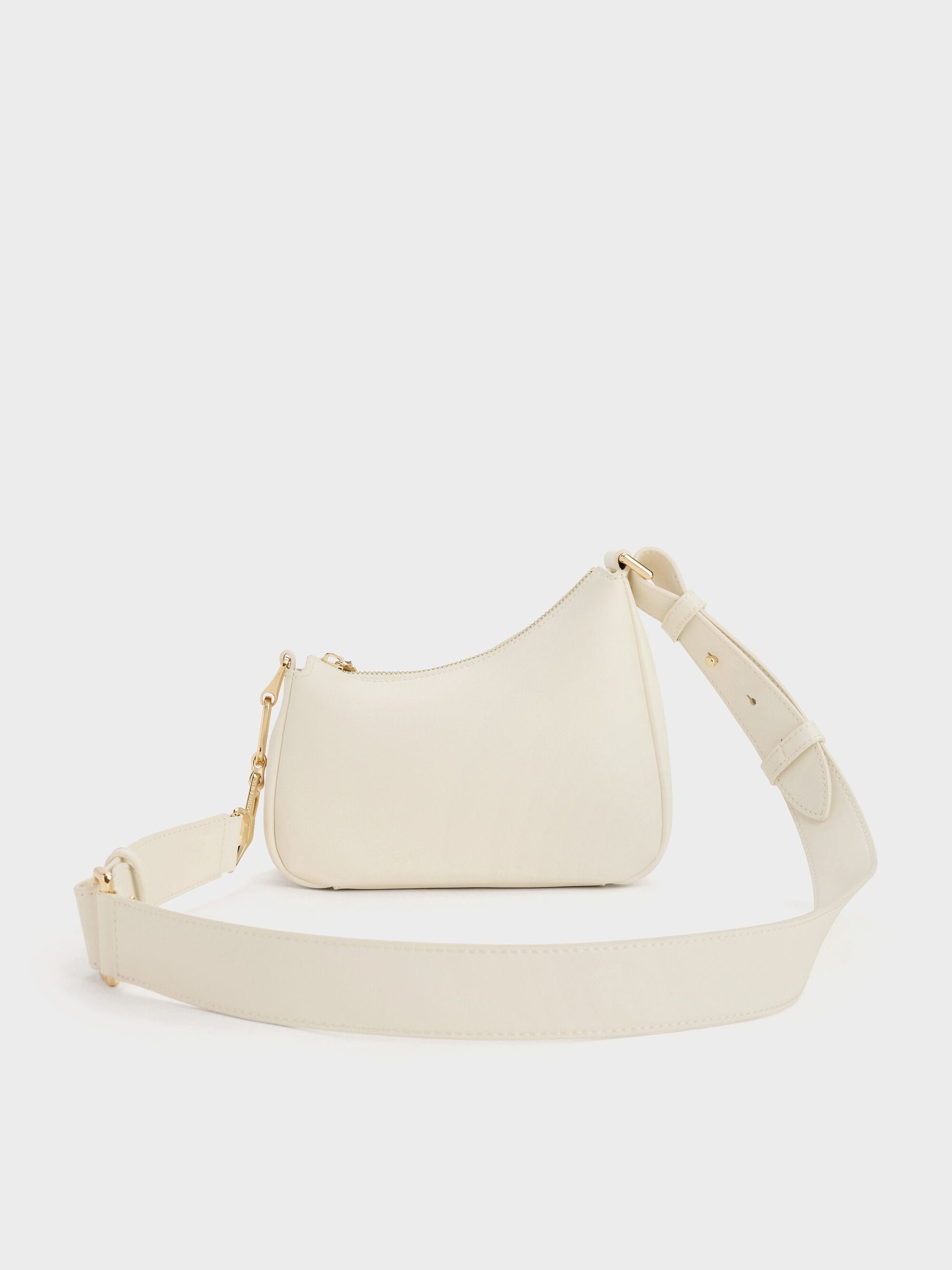 Mini Agatha Chain-Strap Shoulder Bag - Cream | CHARLES & KEITH