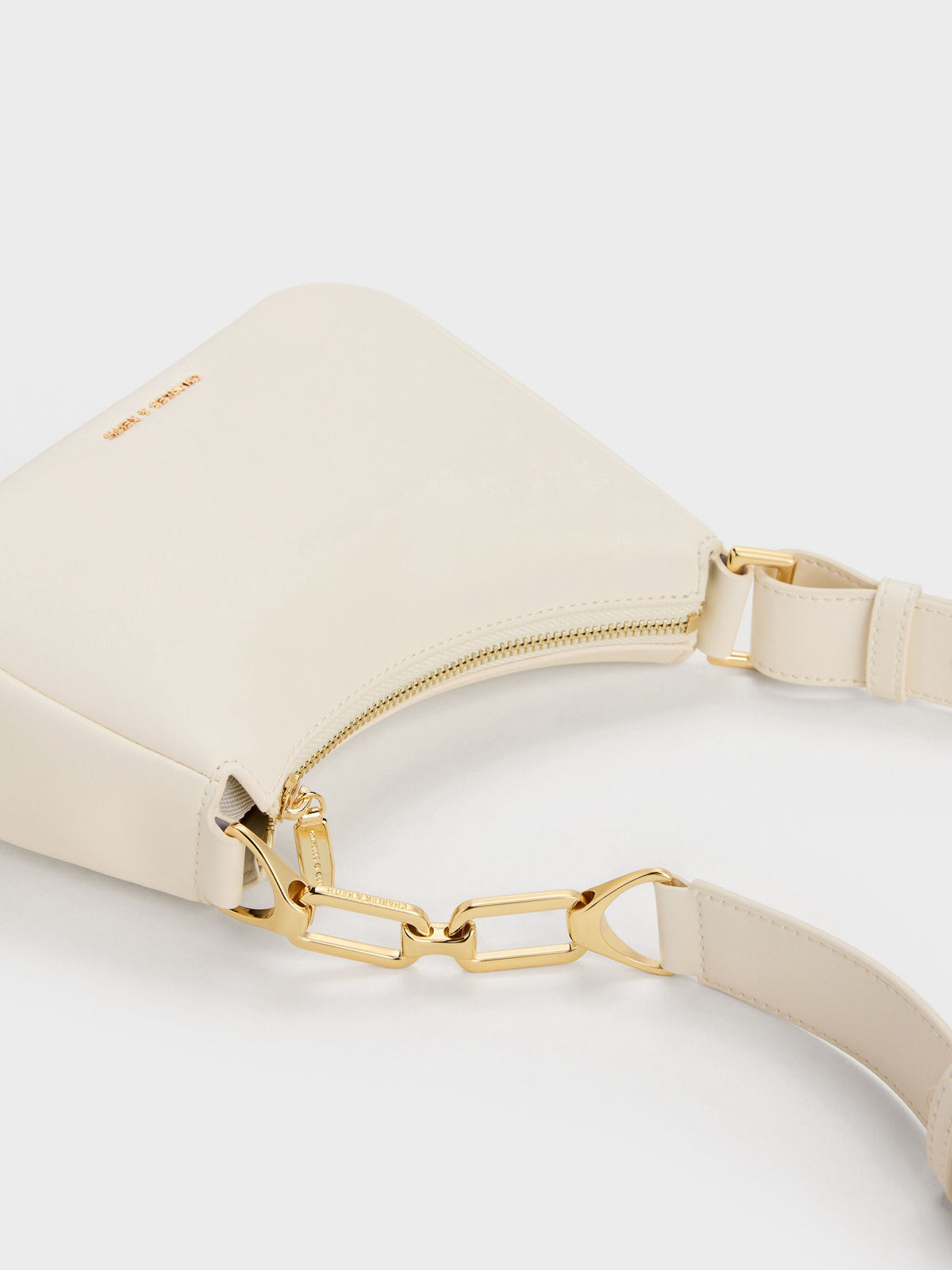 Mini Agatha Chain-Strap Shoulder Bag - Cream | CHARLES & KEITH