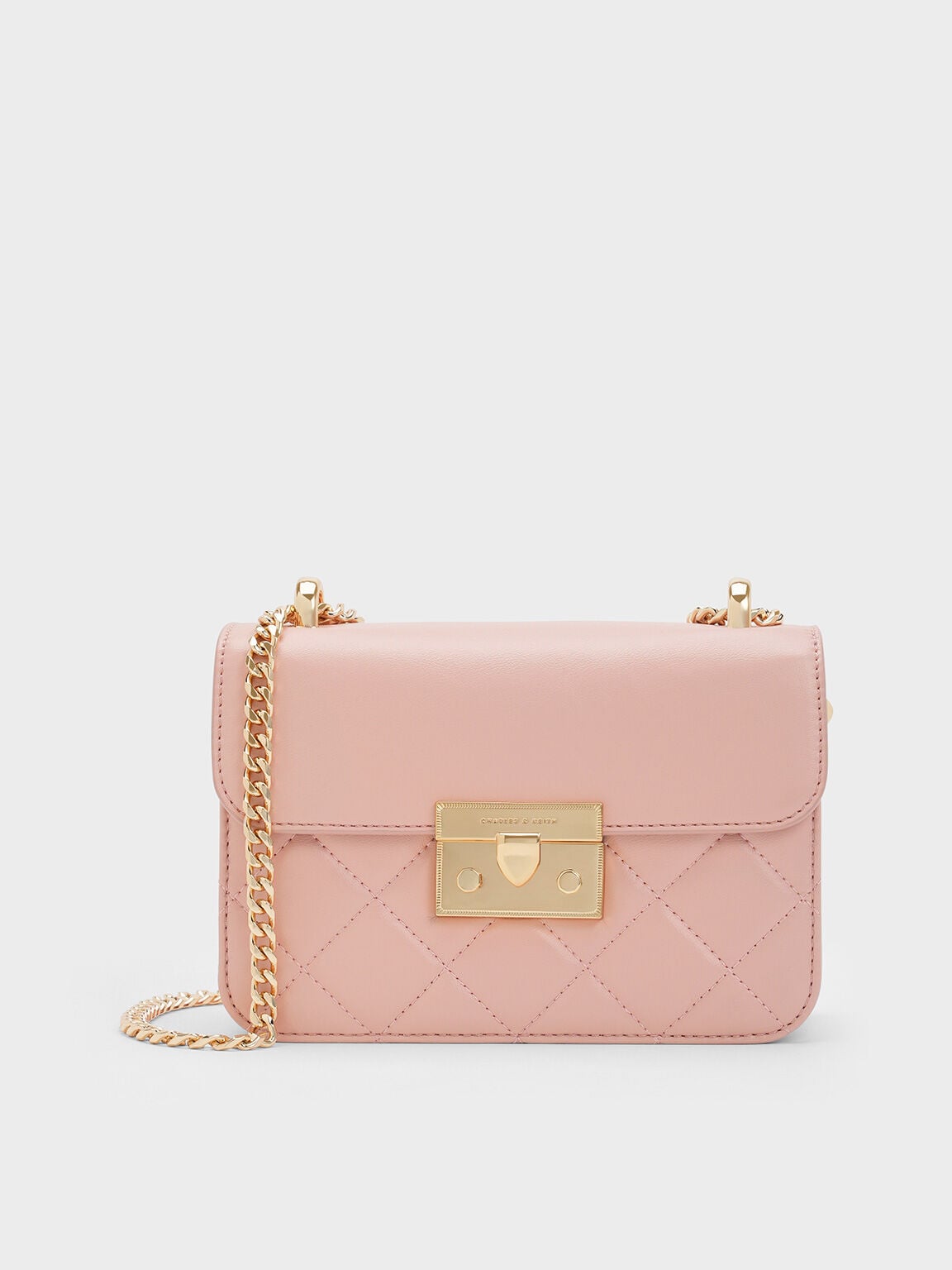 Alva Quilted Chain-Handle Bag - Light Pink | CHARLES & KEITH