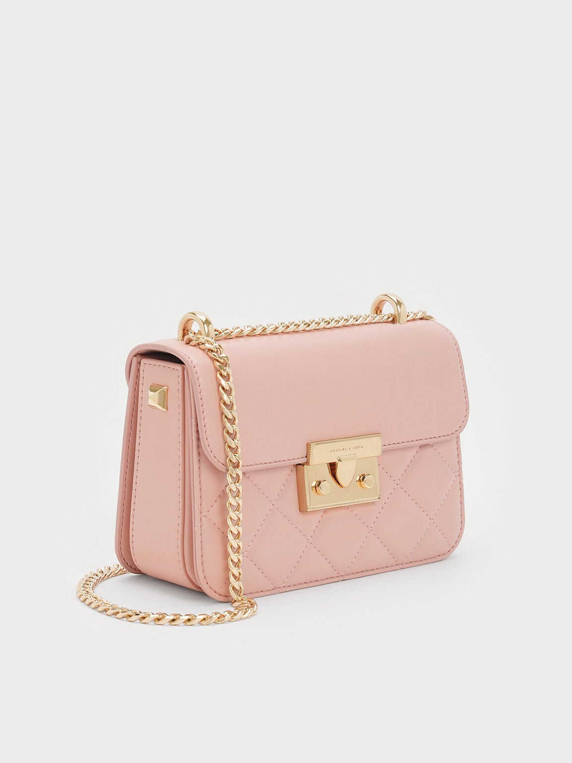 Alva Quilted Chain-Handle Bag - Light Pink | CHARLES & KEITH