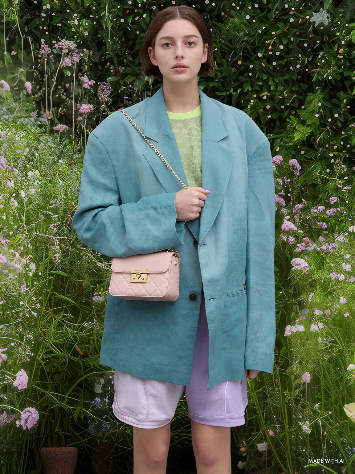 Alva Quilted Chain-Handle Bag - Light Pink | CHARLES & KEITH