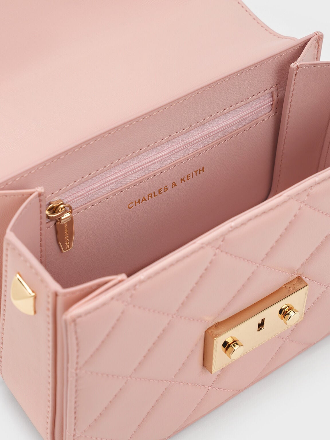 Alva Quilted Chain-Handle Bag - Light Pink | CHARLES & KEITH
