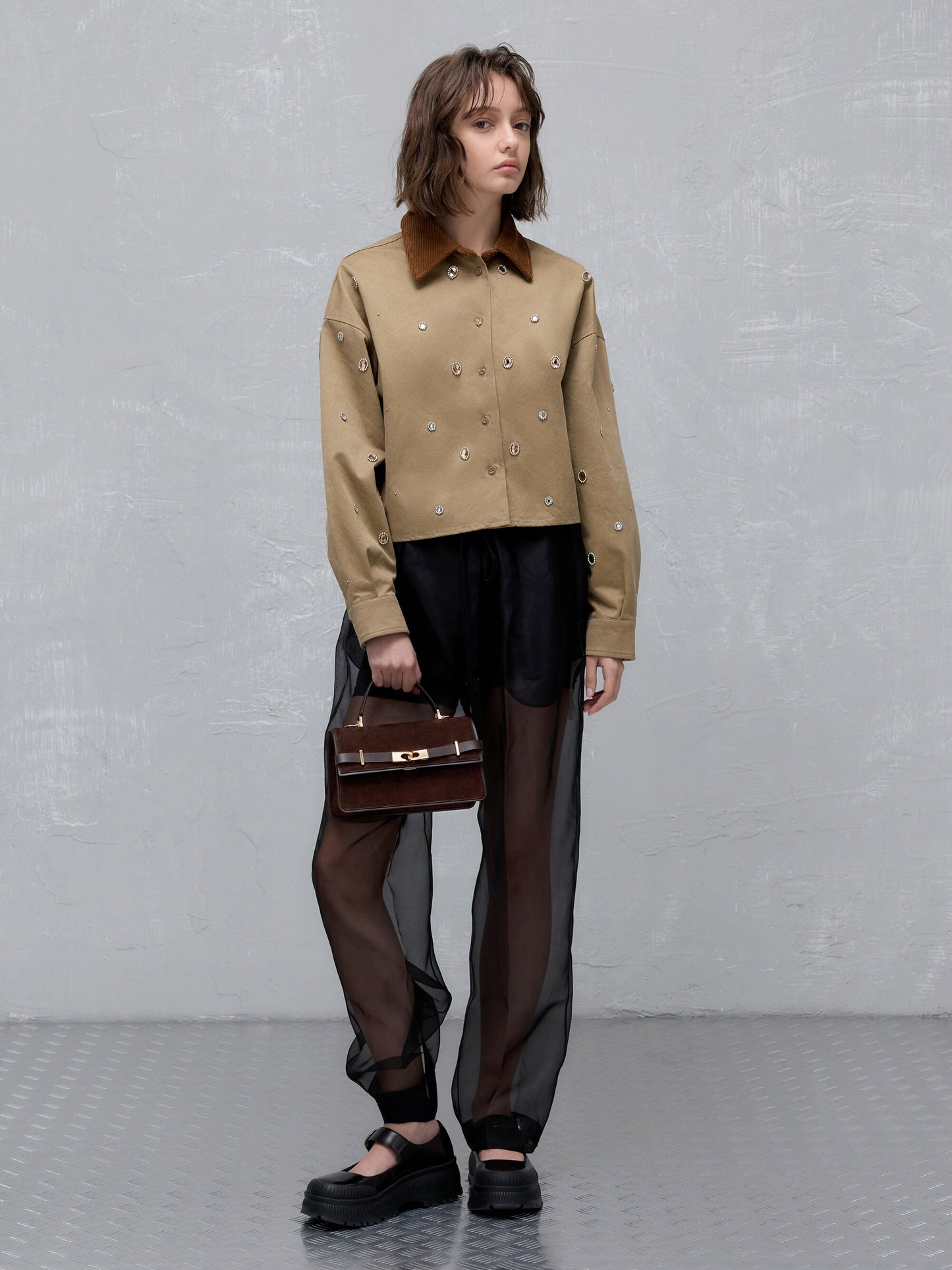 Arlet Belted Top Handle Bag - Espresso Brown | CHARLES & KEITH