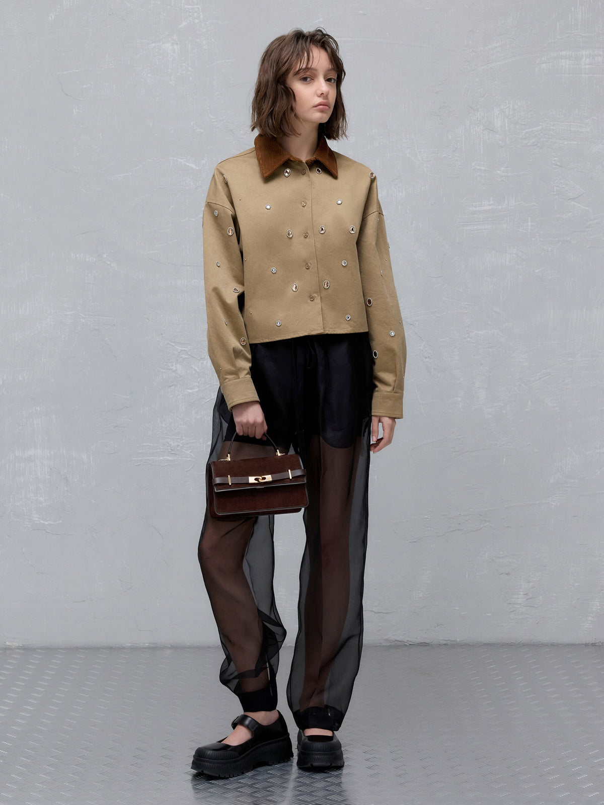 Arlet Belted Top Handle Bag - Espresso Brown | CHARLES & KEITH