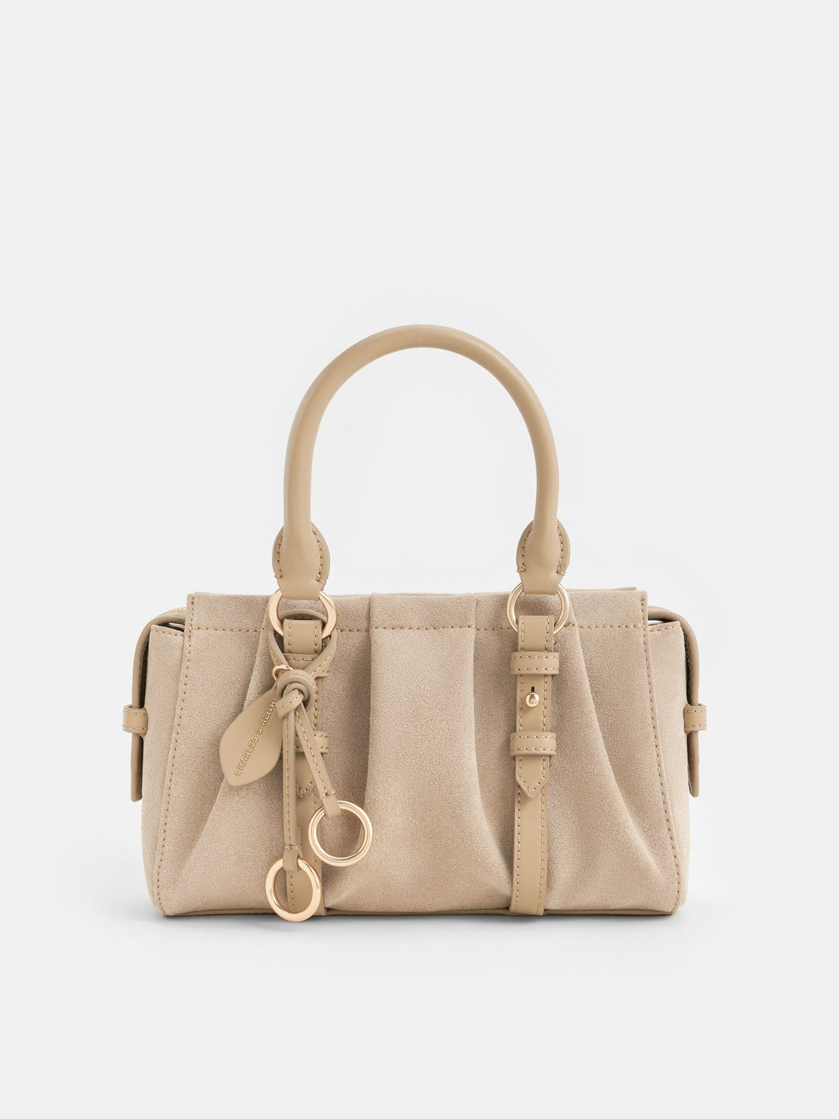 Britton Top Handle Tote Bag - Nutmeg Beige | CHARLES & KEITH