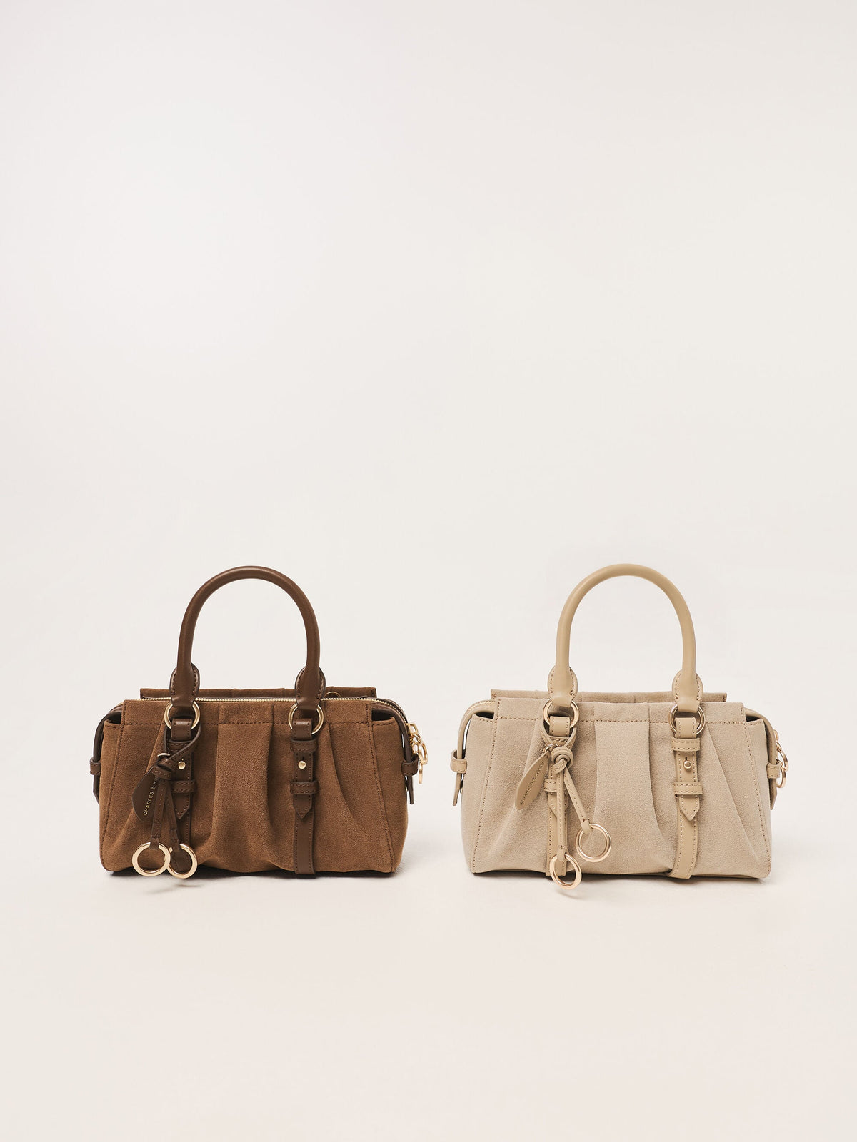 Britton Top Handle Tote Bag - Nutmeg Beige | CHARLES & KEITH