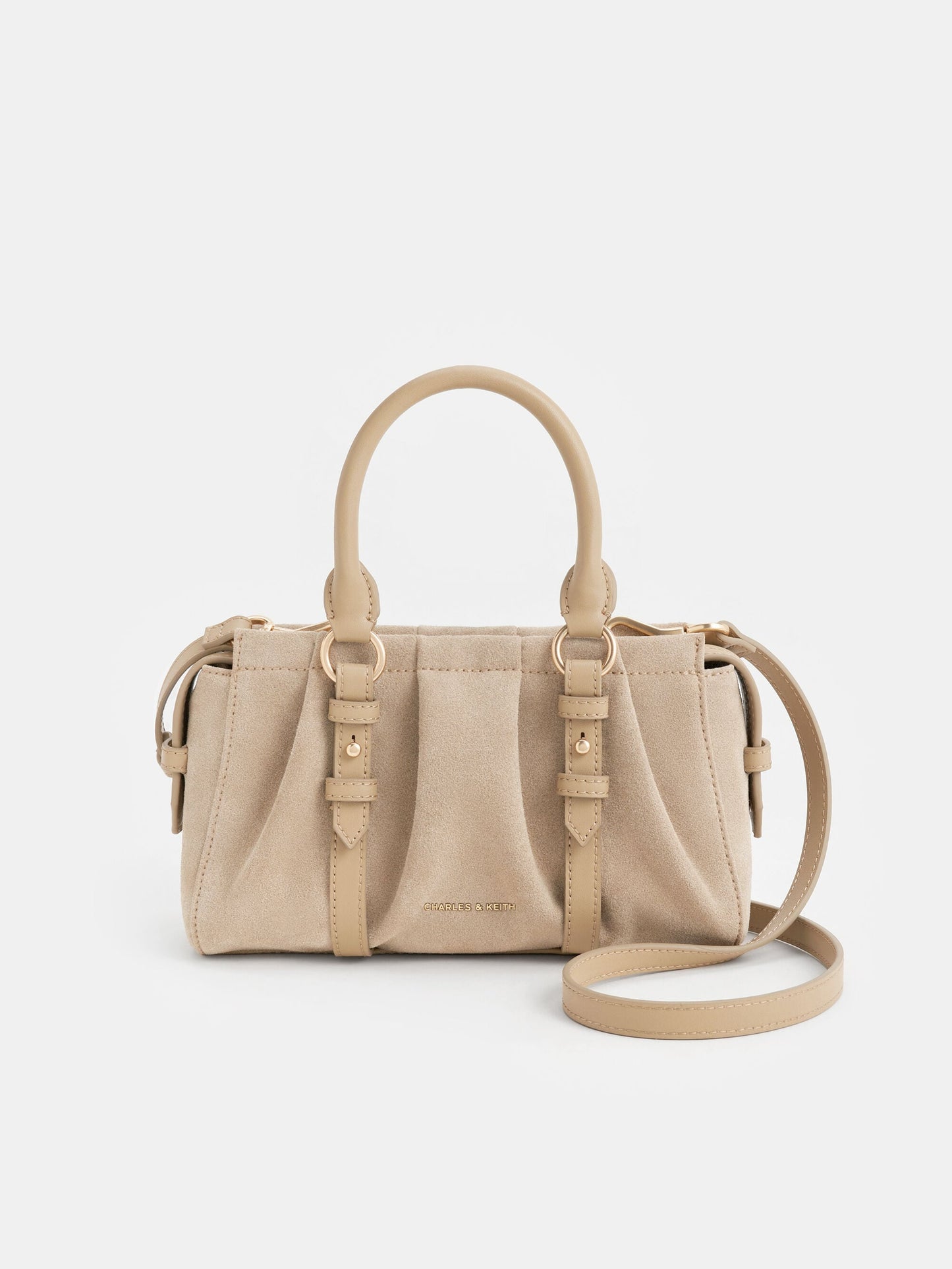 Britton Top Handle Tote Bag - Nutmeg Beige | CHARLES & KEITH
