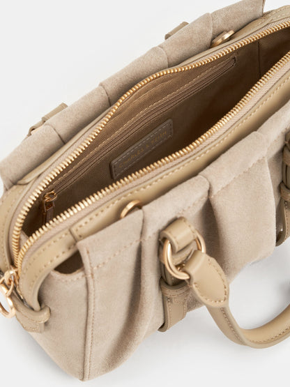 Britton Top Handle Tote Bag - Nutmeg Beige | CHARLES & KEITH