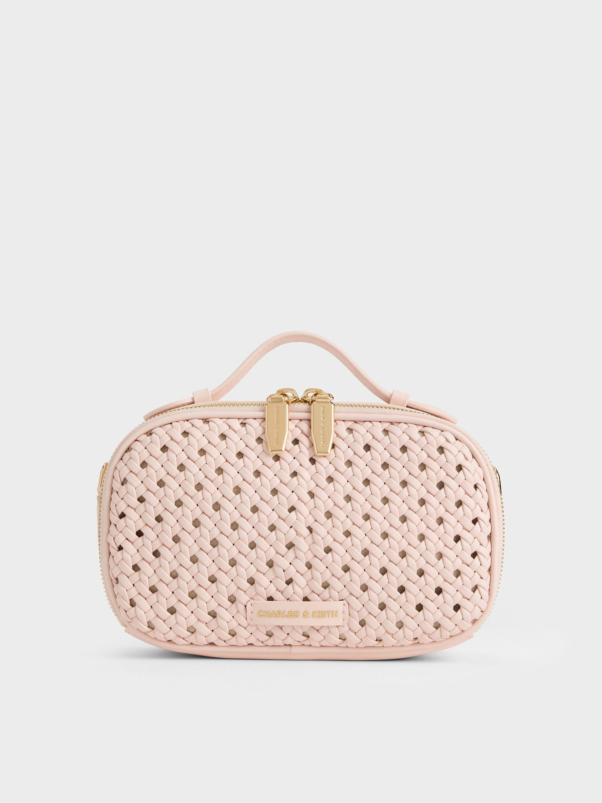 Azure Woven Crossbody Bag - Soft Pink | CHARLES & KEITH
