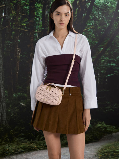 Azure Woven Crossbody Bag - Soft Pink | CHARLES & KEITH