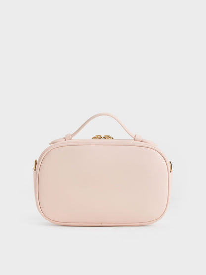 Azure Woven Crossbody Bag - Soft Pink | CHARLES & KEITH