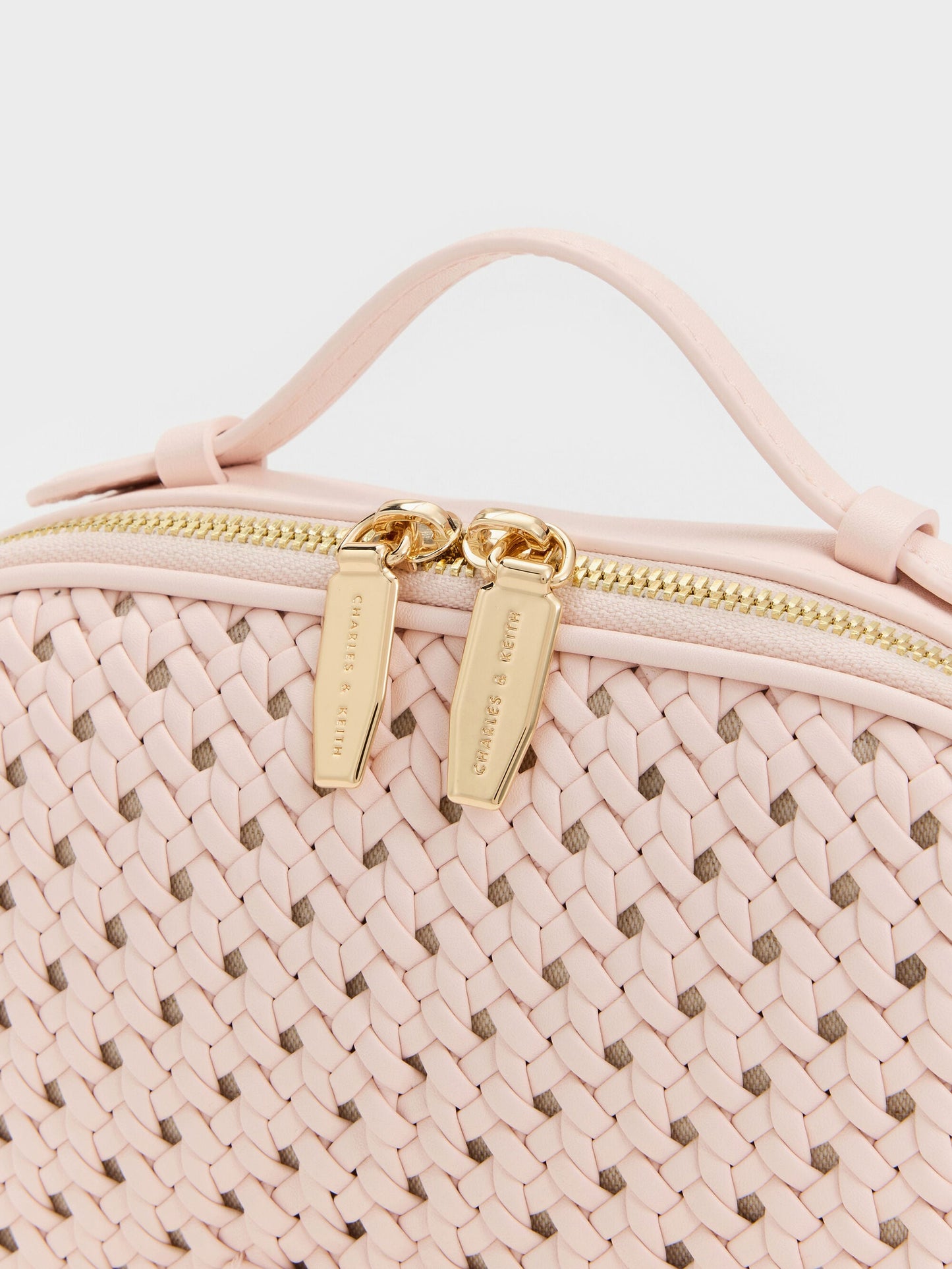 Azure Woven Crossbody Bag - Soft Pink | CHARLES & KEITH