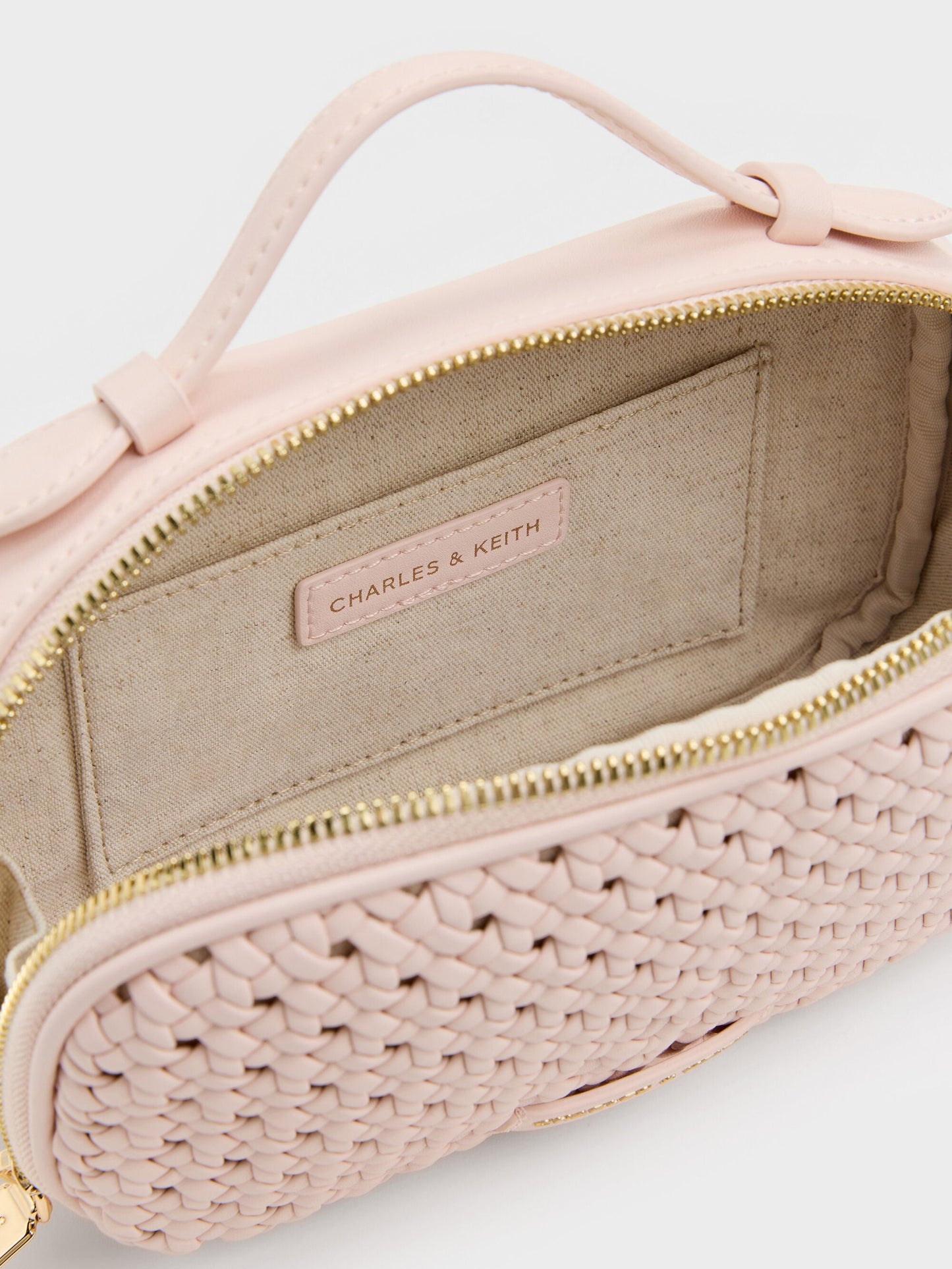 Azure Woven Crossbody Bag - Soft Pink | CHARLES & KEITH