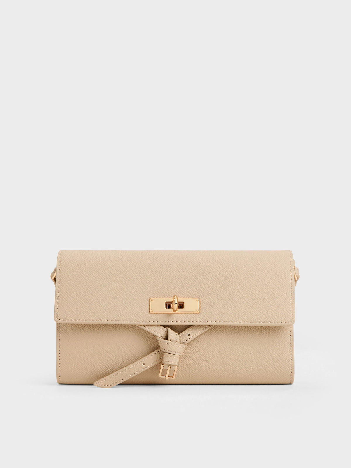 Tricha Knotted-Belt Crossbody Bag - Sand Beige | CHARLES & KEITH