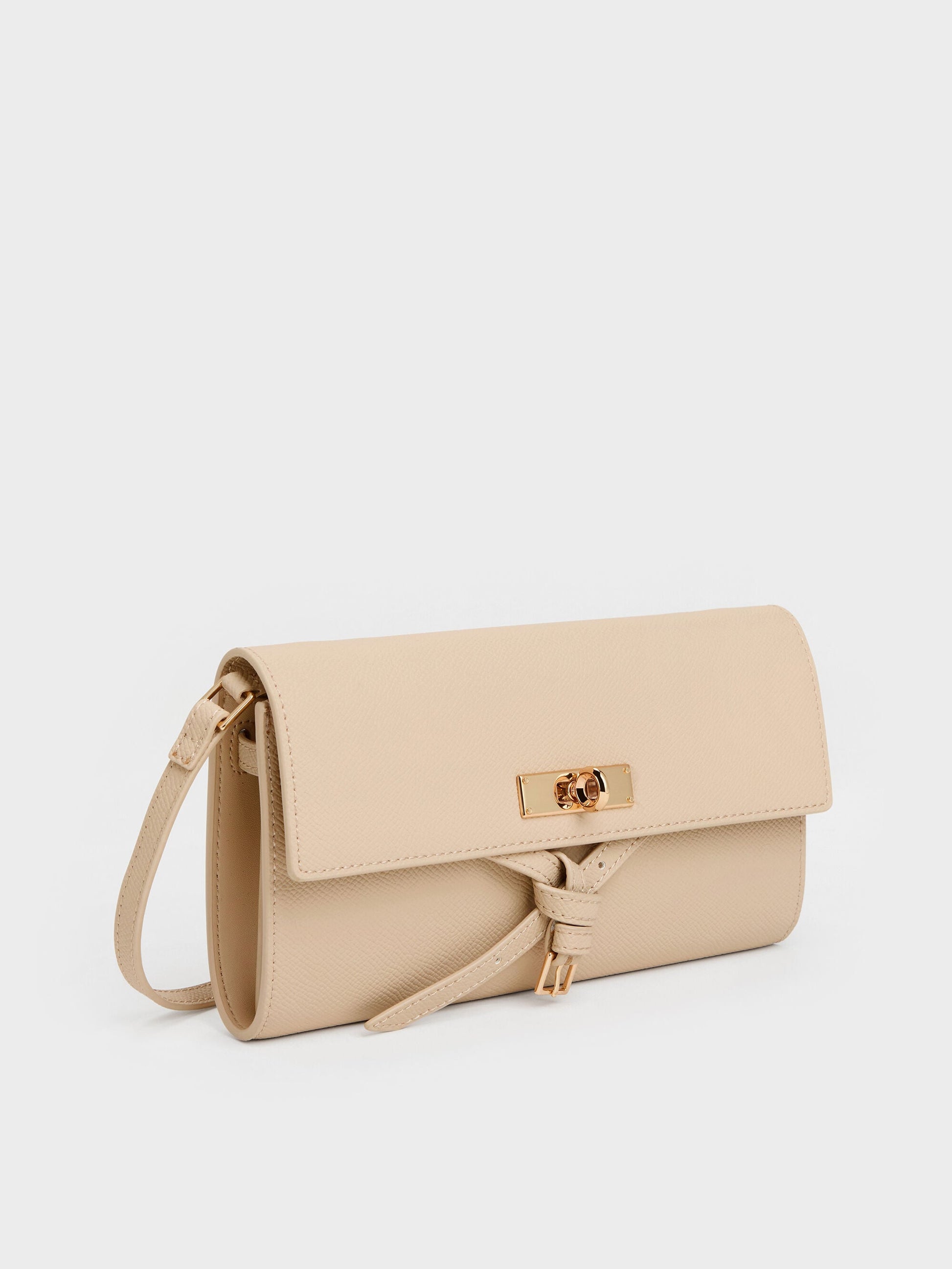 Tricha Knotted-Belt Crossbody Bag - Sand Beige | CHARLES & KEITH