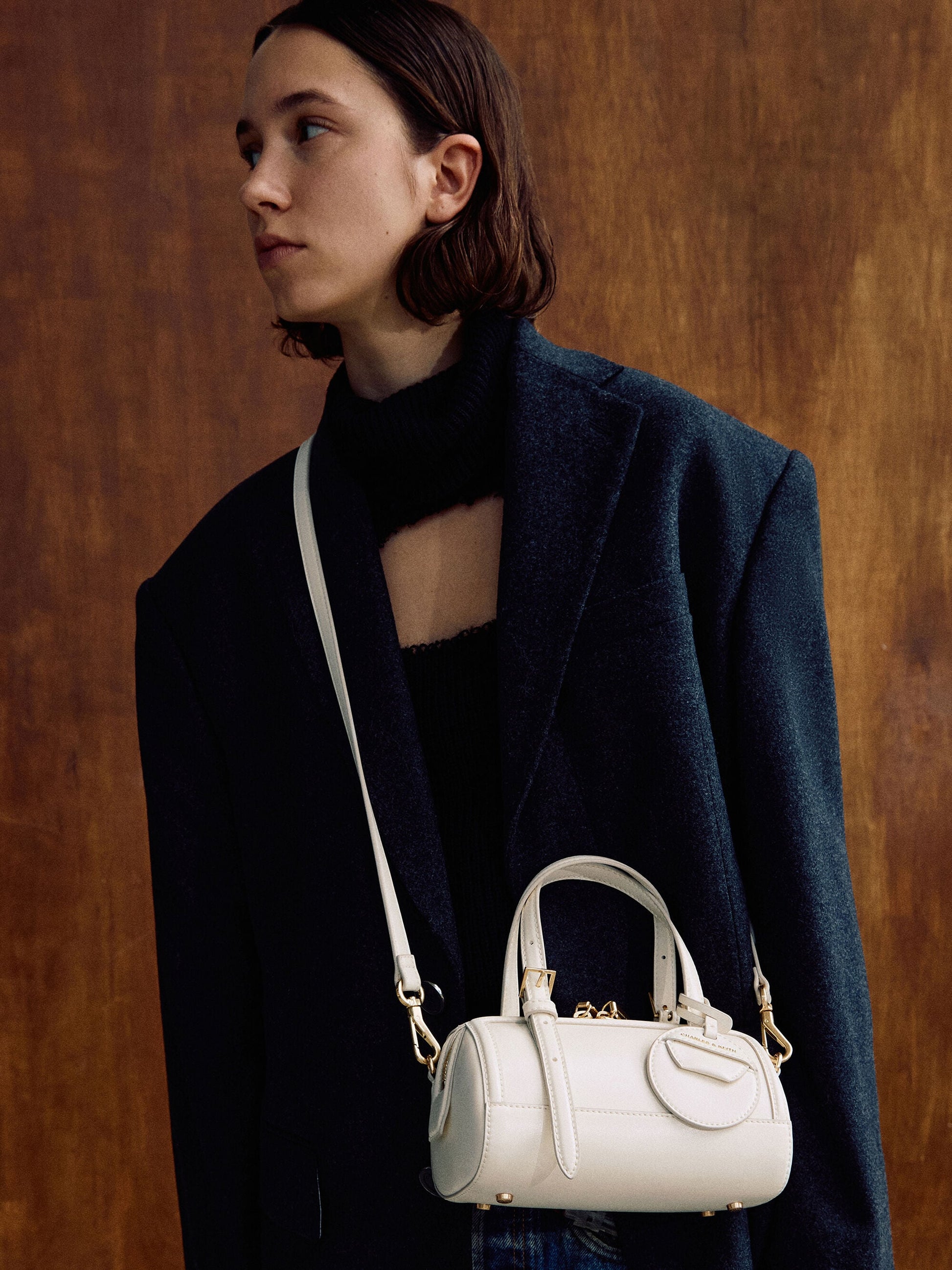 Enola Bowling Bag - Cream | CHARLES & KEITH