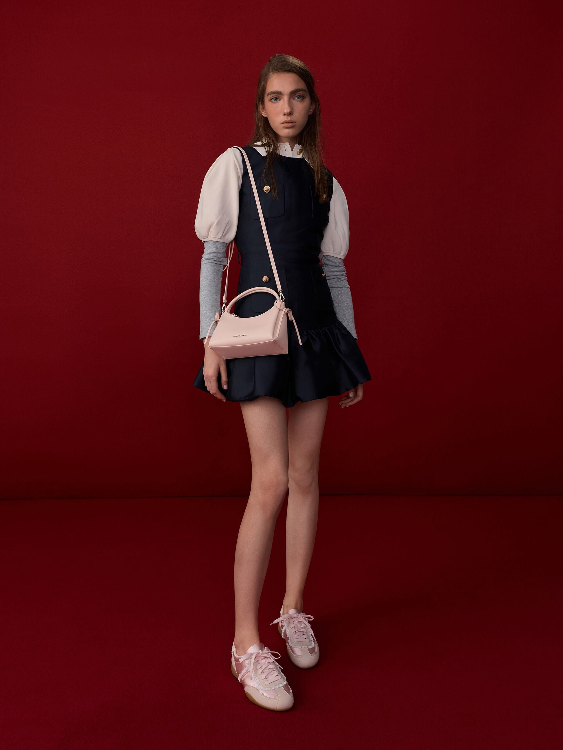 Hazel Bow Top Handle Bag - Soft Pink | CHARLES & KEITH