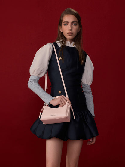 Hazel Bow Top Handle Bag - Soft Pink | CHARLES & KEITH