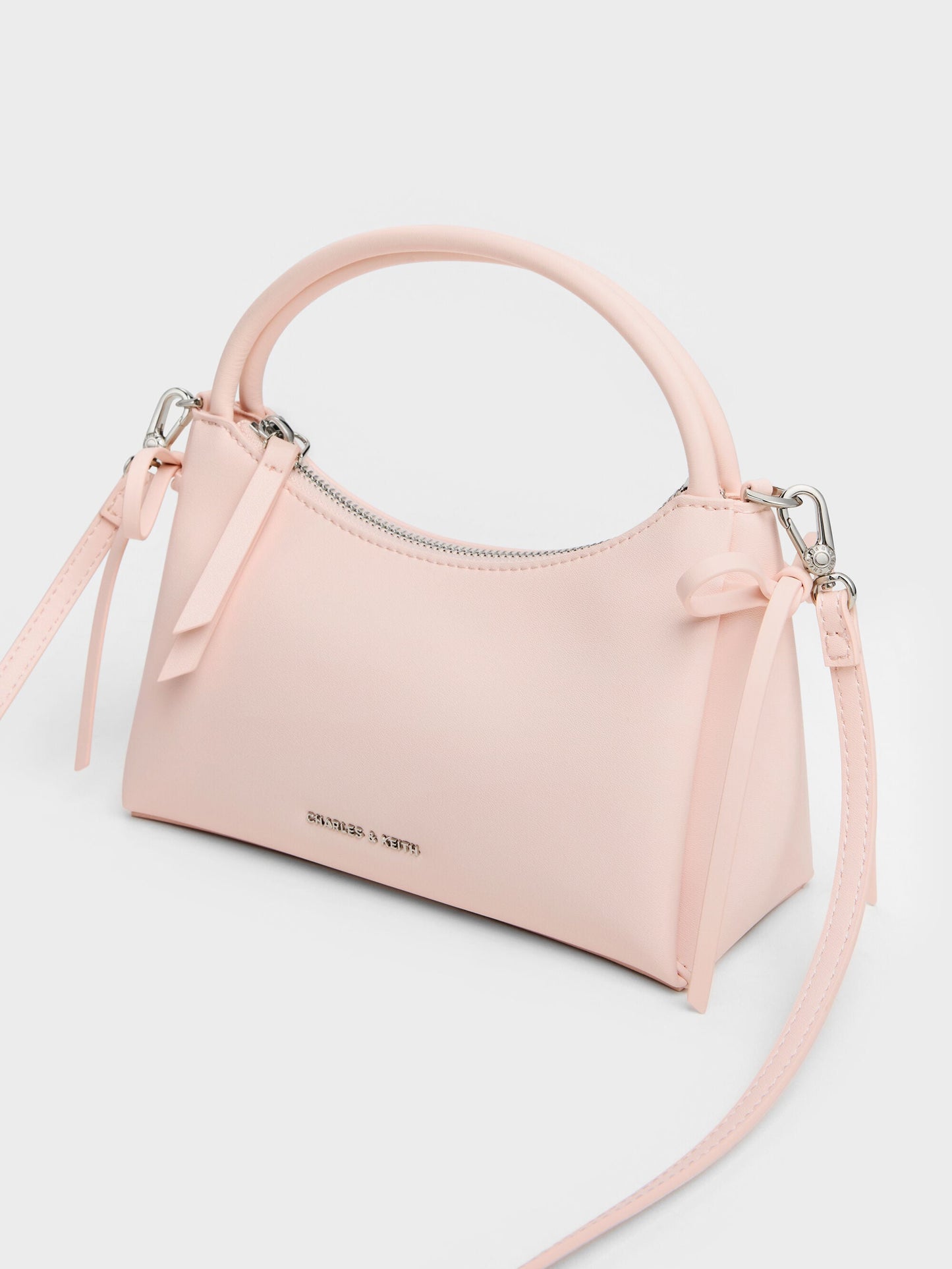 Hazel Bow Top Handle Bag - Soft Pink | CHARLES & KEITH