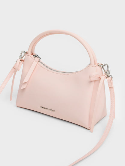 Hazel Bow Top Handle Bag - Soft Pink | CHARLES & KEITH