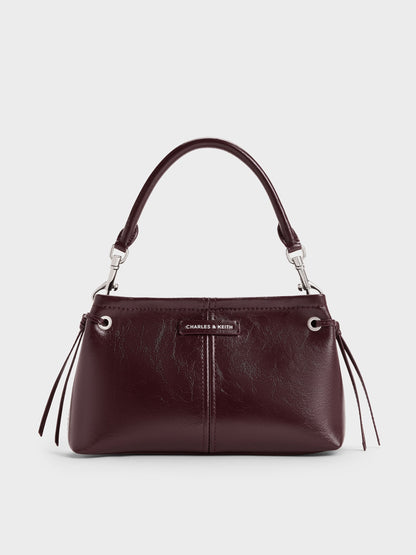Noane Top Handle Bag - Wineberry Red | CHARLES & KEITH