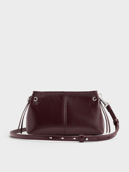 Noane Top Handle Bag - Wineberry Red | CHARLES & KEITH