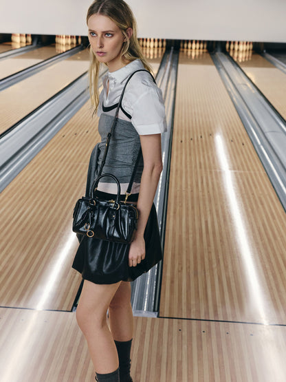 Britton Top Handle Tote Bag - Black | CHARLES & KEITH