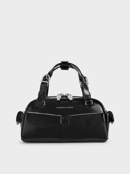 Rachel Multi-Pocket Bowling Bag - Noir | CHARLES & KEITH