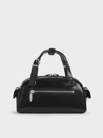 Rachel Multi-Pocket Bowling Bag - Noir | CHARLES & KEITH