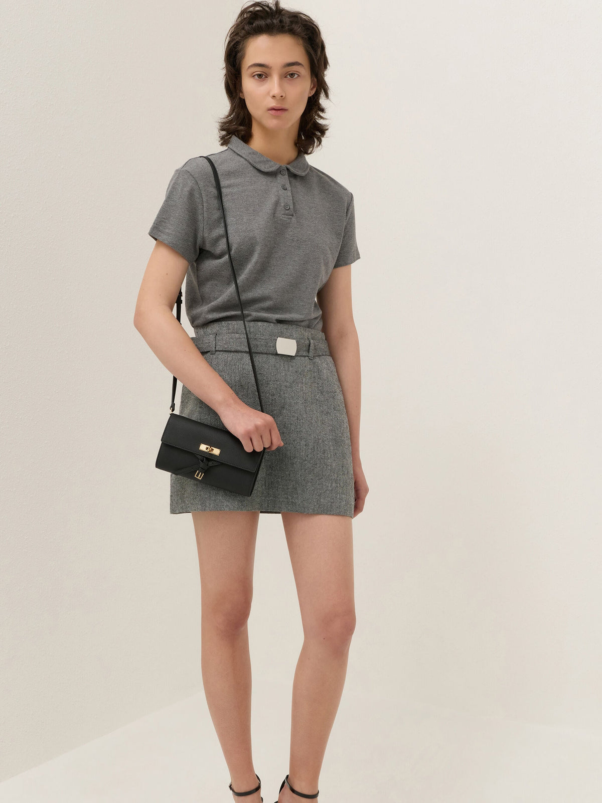 Tricha Knotted-Belt Crossbody Bag - Black | CHARLES & KEITH