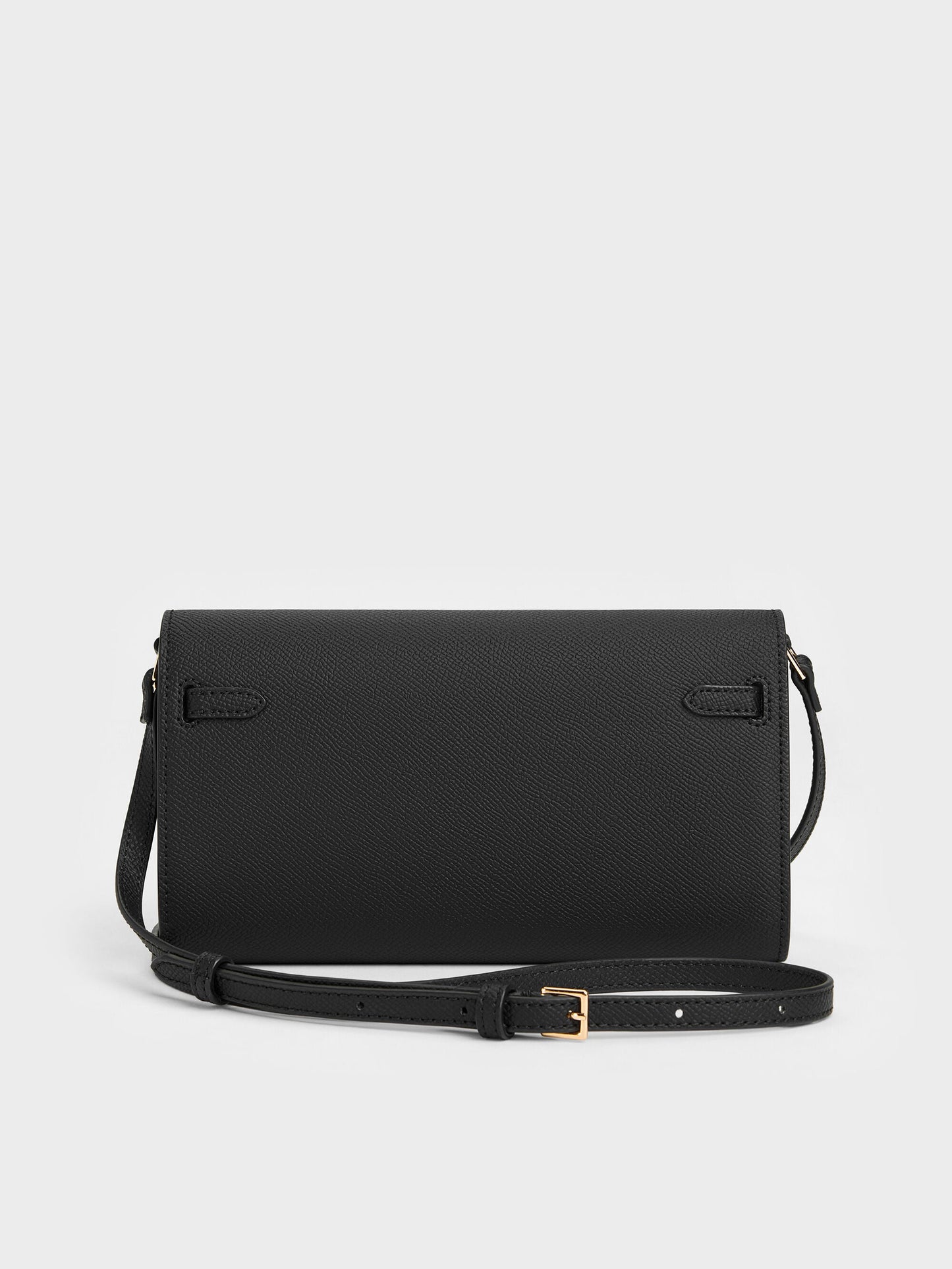 Tricha Knotted-Belt Crossbody Bag - Black | CHARLES & KEITH