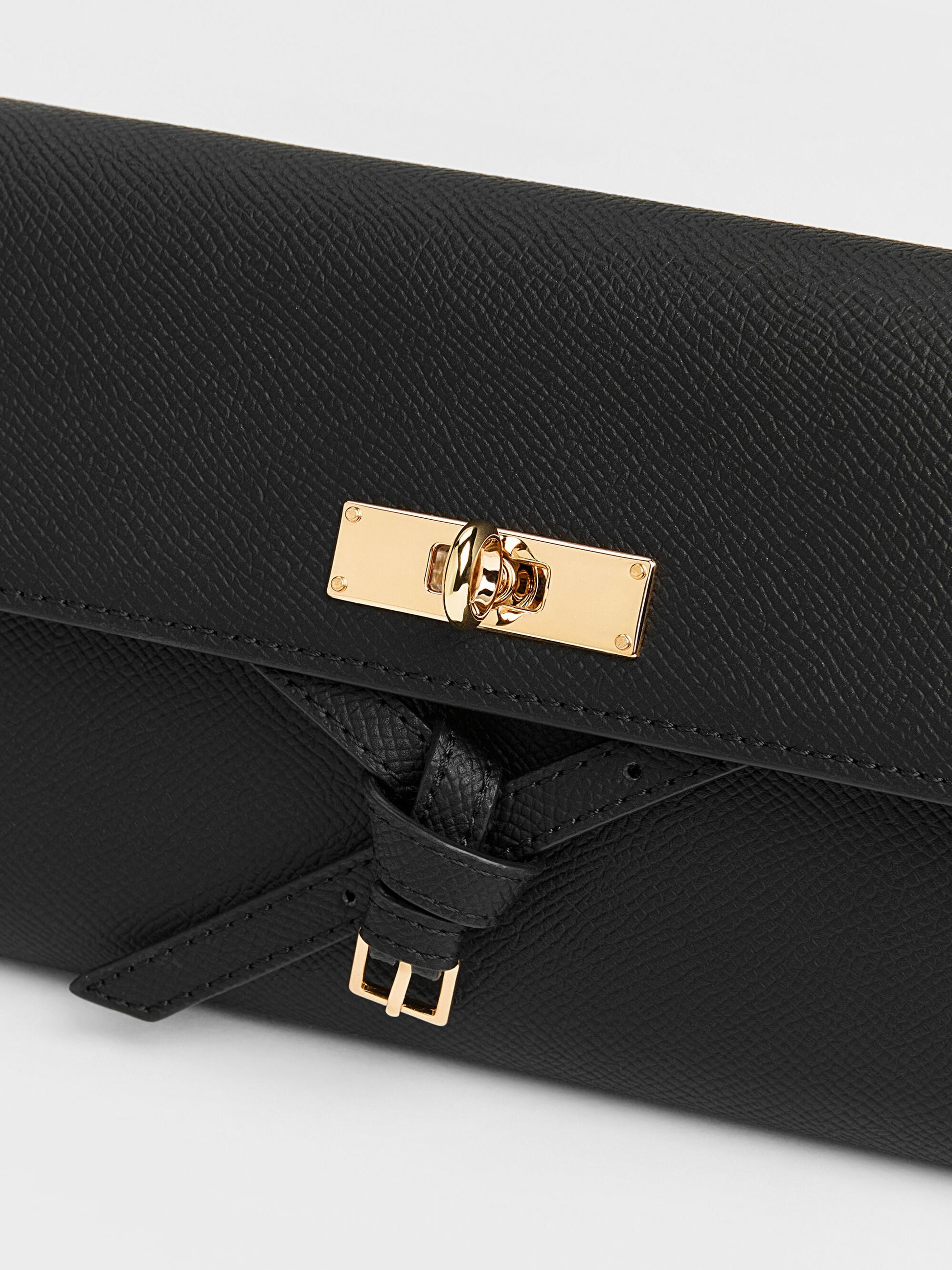 Tricha Knotted-Belt Crossbody Bag - Black | CHARLES & KEITH