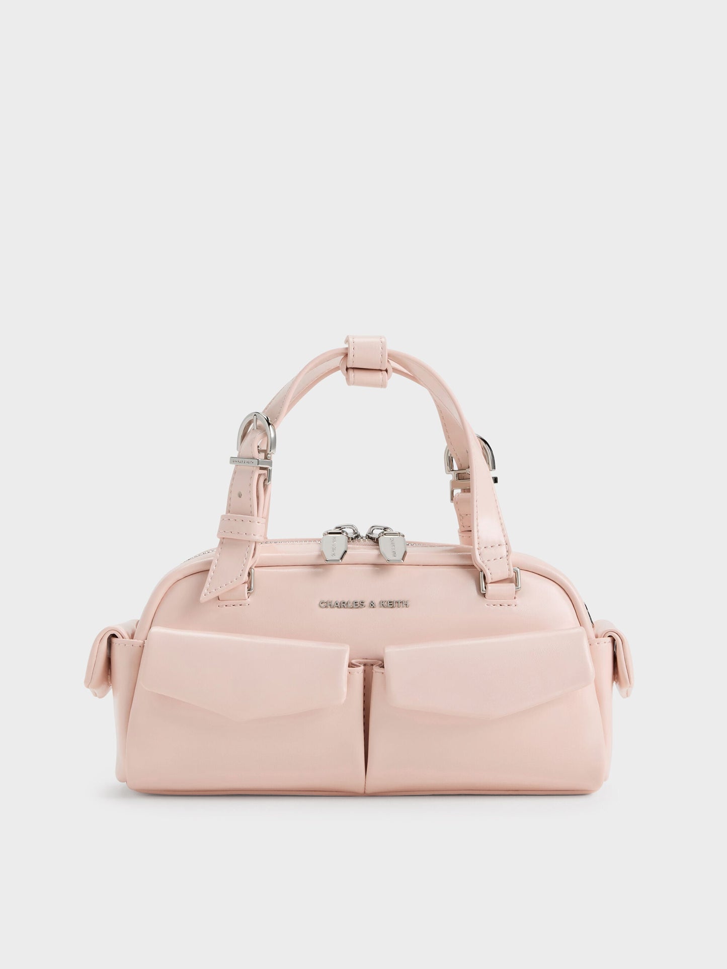 Rachel Multi-Pocket Bowling Bag - Soft Pink | CHARLES & KEITH