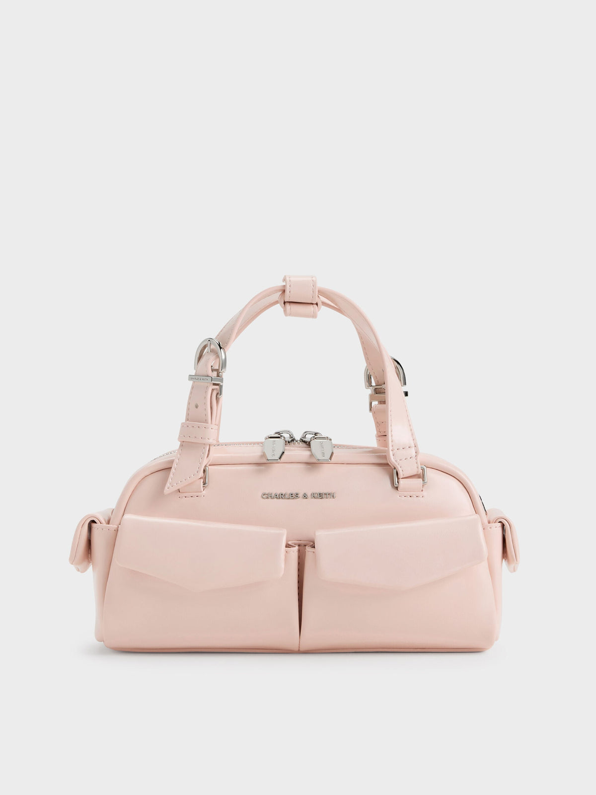 Rachel Multi-Pocket Bowling Bag - Soft Pink | CHARLES & KEITH