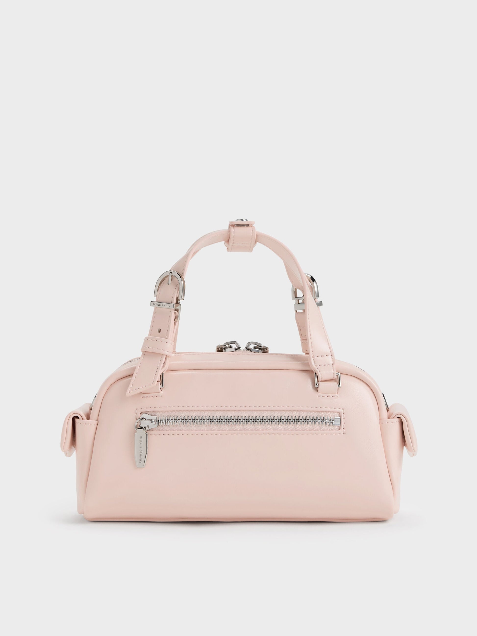 Rachel Multi-Pocket Bowling Bag - Soft Pink | CHARLES & KEITH