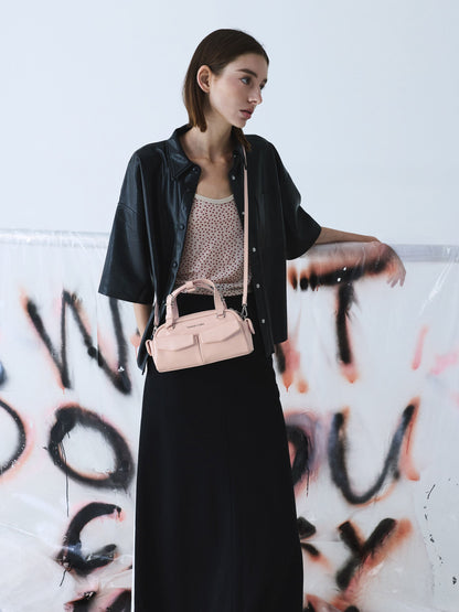 Rachel Multi-Pocket Bowling Bag - Soft Pink | CHARLES & KEITH