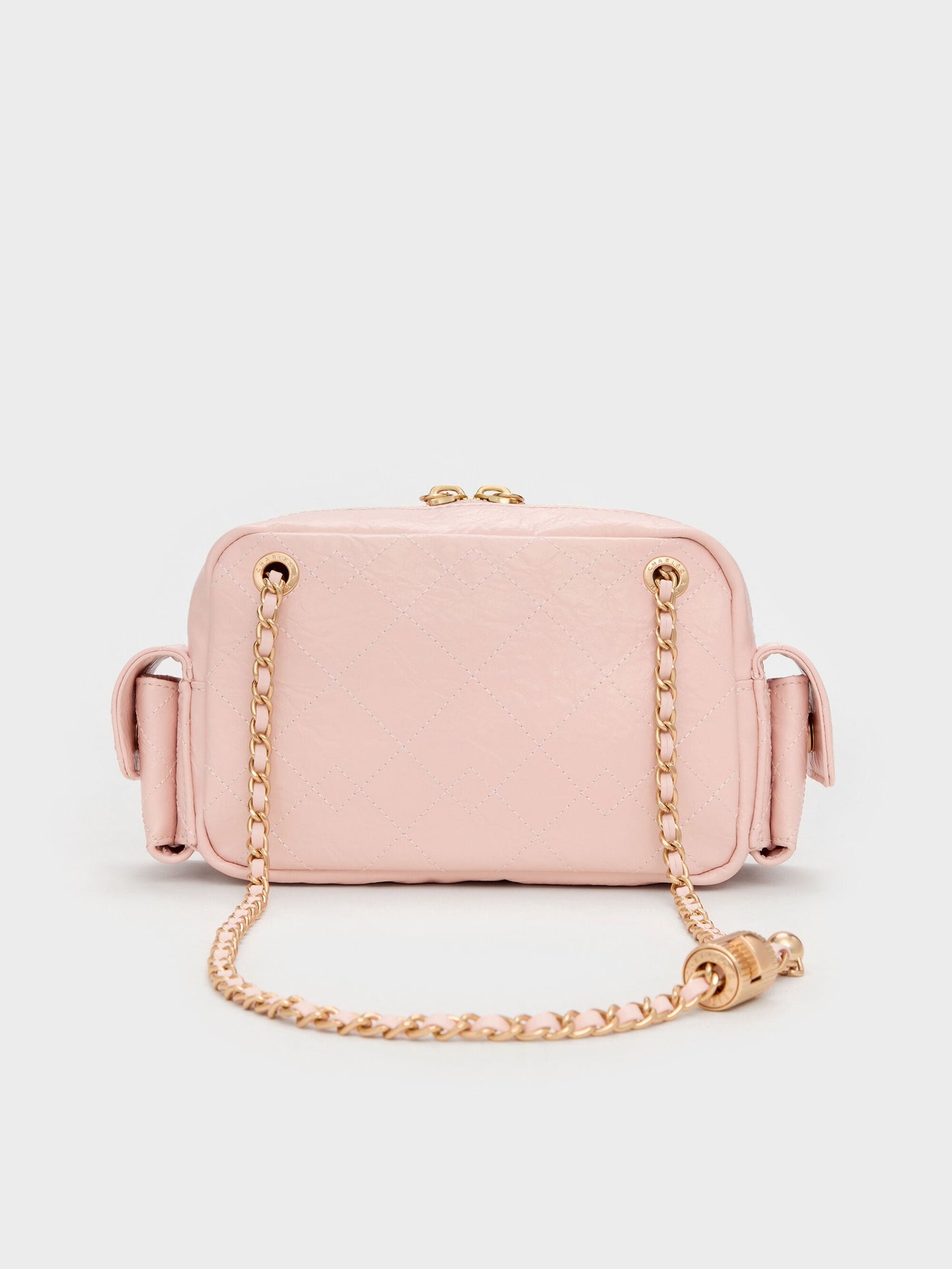 Duo Quilted Crossbody Bag - Soft Pink | CHARLES & KEITH