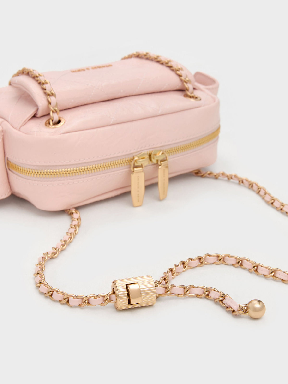 Duo Quilted Crossbody Bag - Soft Pink | CHARLES & KEITH