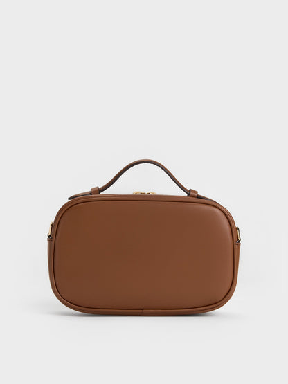 Azure Woven Crossbody Bag - Chocolate | CHARLES & KEITH