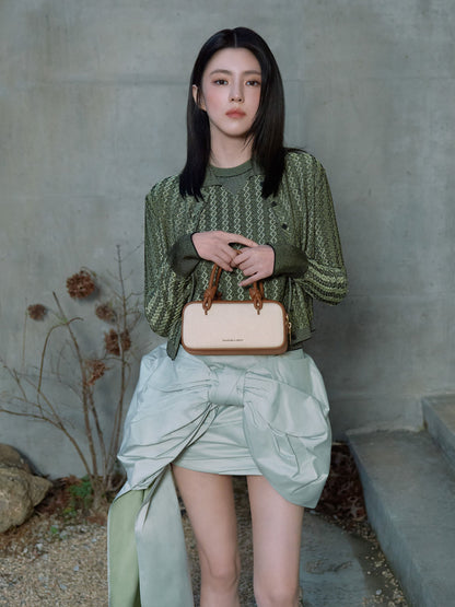 Sammie Canvas Knotted-Handle Boxy Bag - Taupe Canvas | CHARLES & KEITH