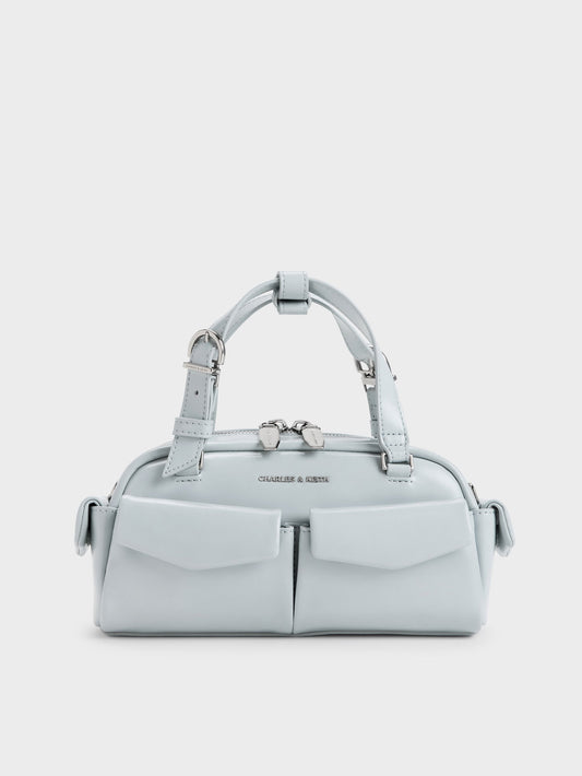 Rachel Multi-Pocket Bowling Bag - Sea Salt Blue | CHARLES & KEITH