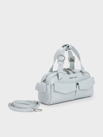 Rachel Multi-Pocket Bowling Bag - Sea Salt Blue | CHARLES & KEITH
